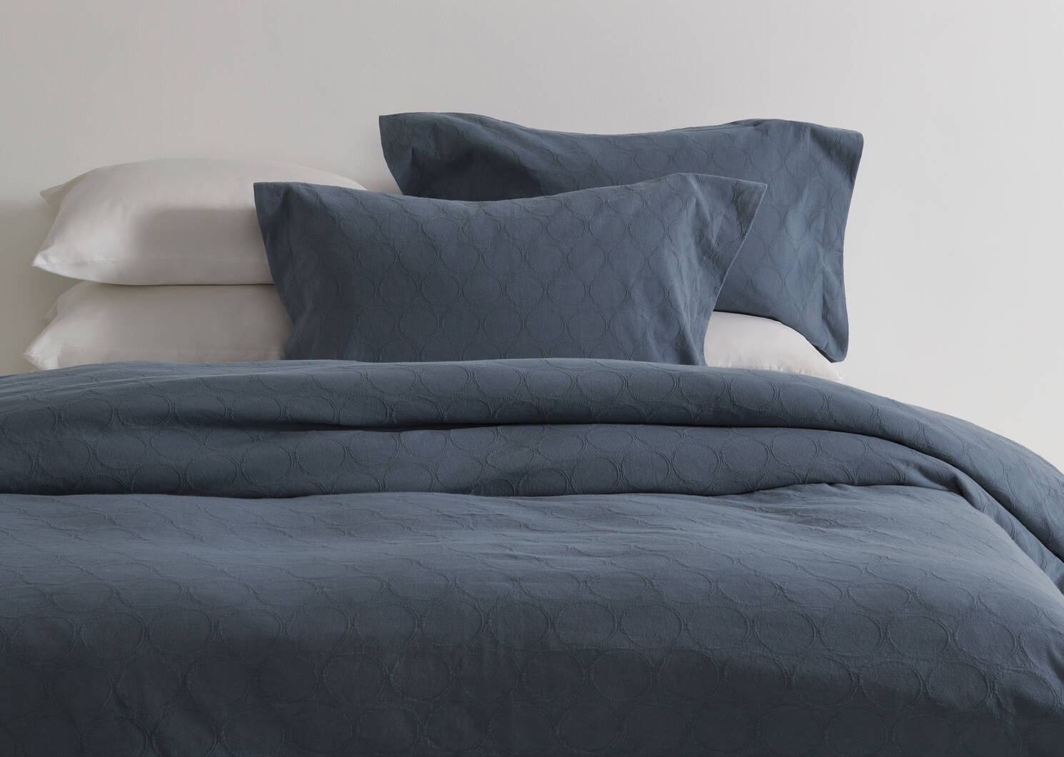 Arren Cotton Duvet Set Queen Blue