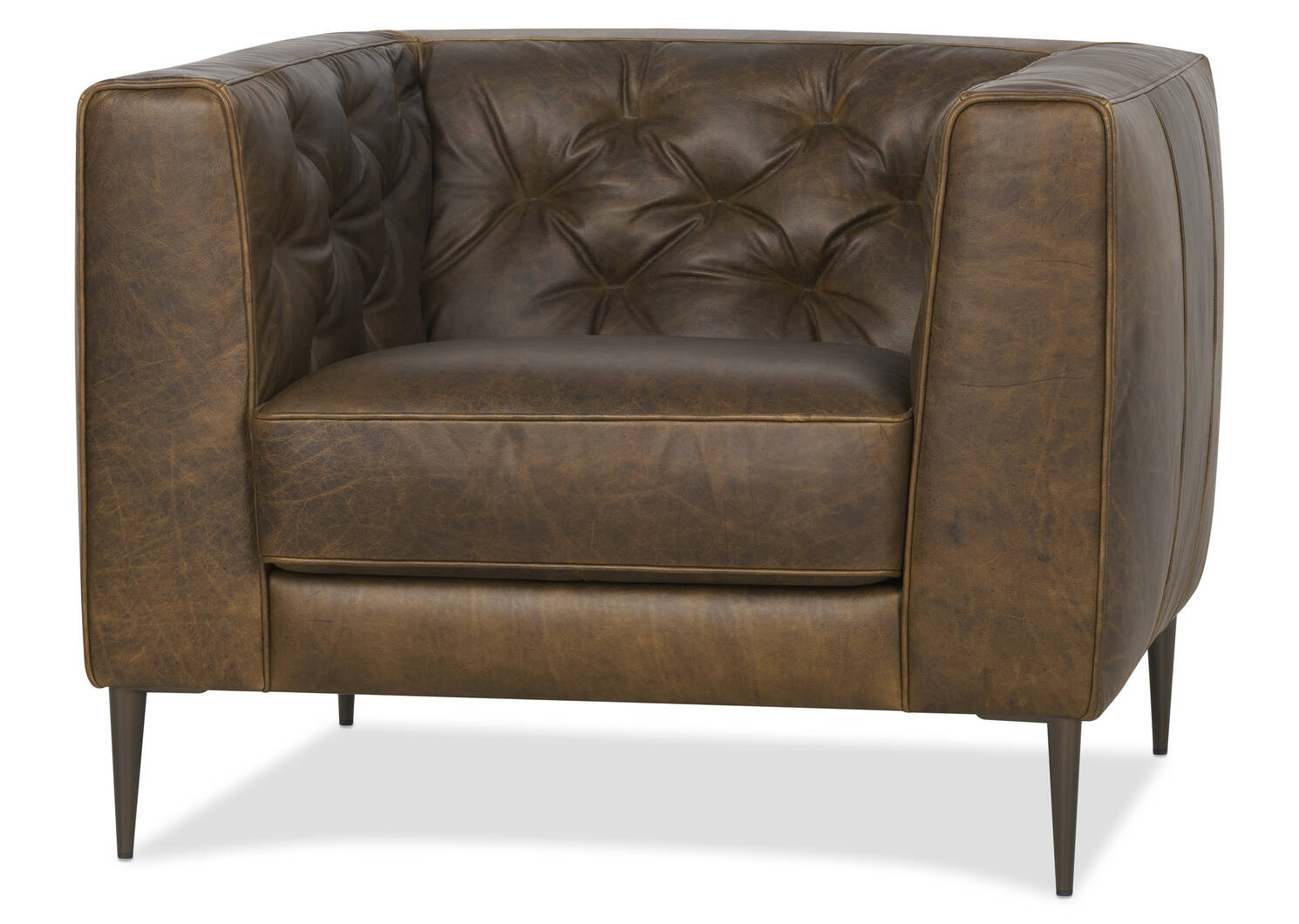 Marcello Leather Armchair -Waco Tobacco