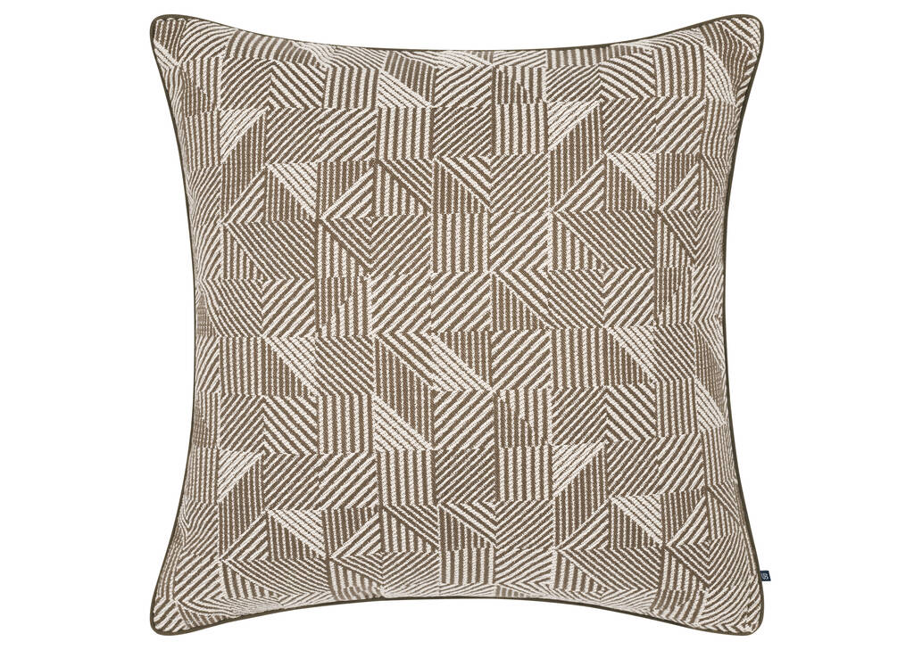 Novia Geometric Pillow 20x20 Iv/Brown