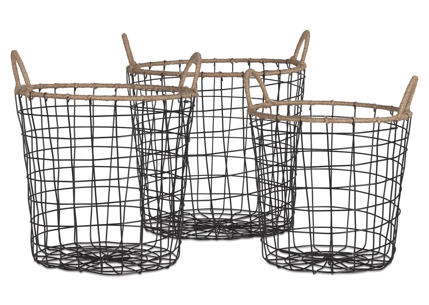 Paniers en treillis Jackman naturels/noirs