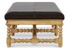 Repose-pieds en cuir Aly Velji -sable