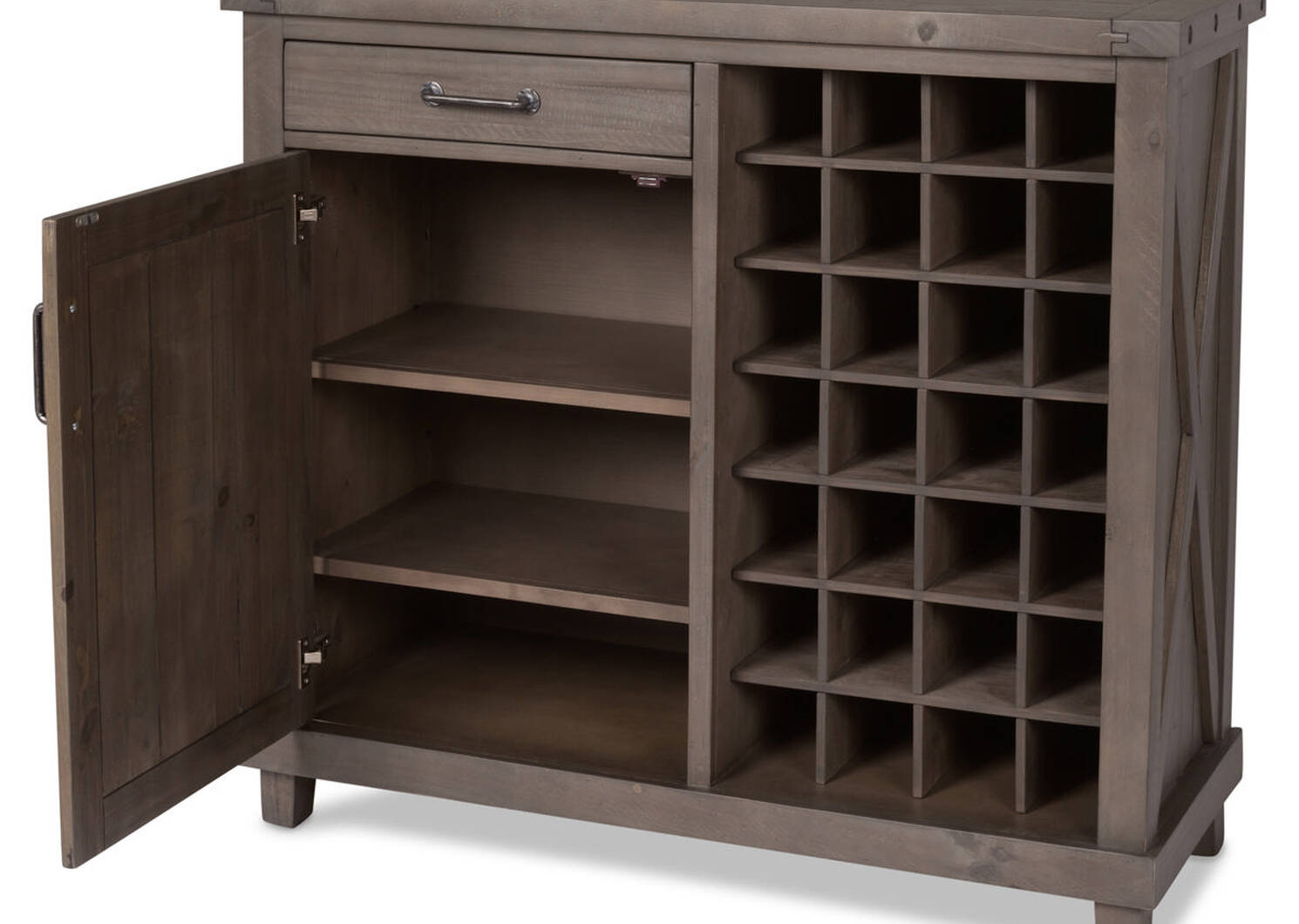 Cabinet à vin Ironside -gris rustique