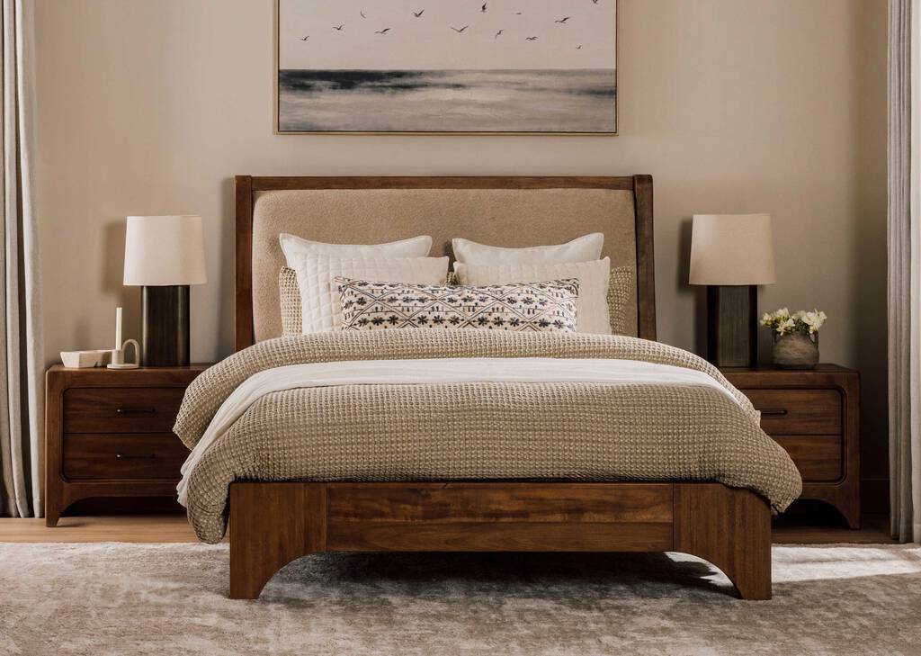 Wardel Bed -Theo Toffee/Arden San, QUEEN