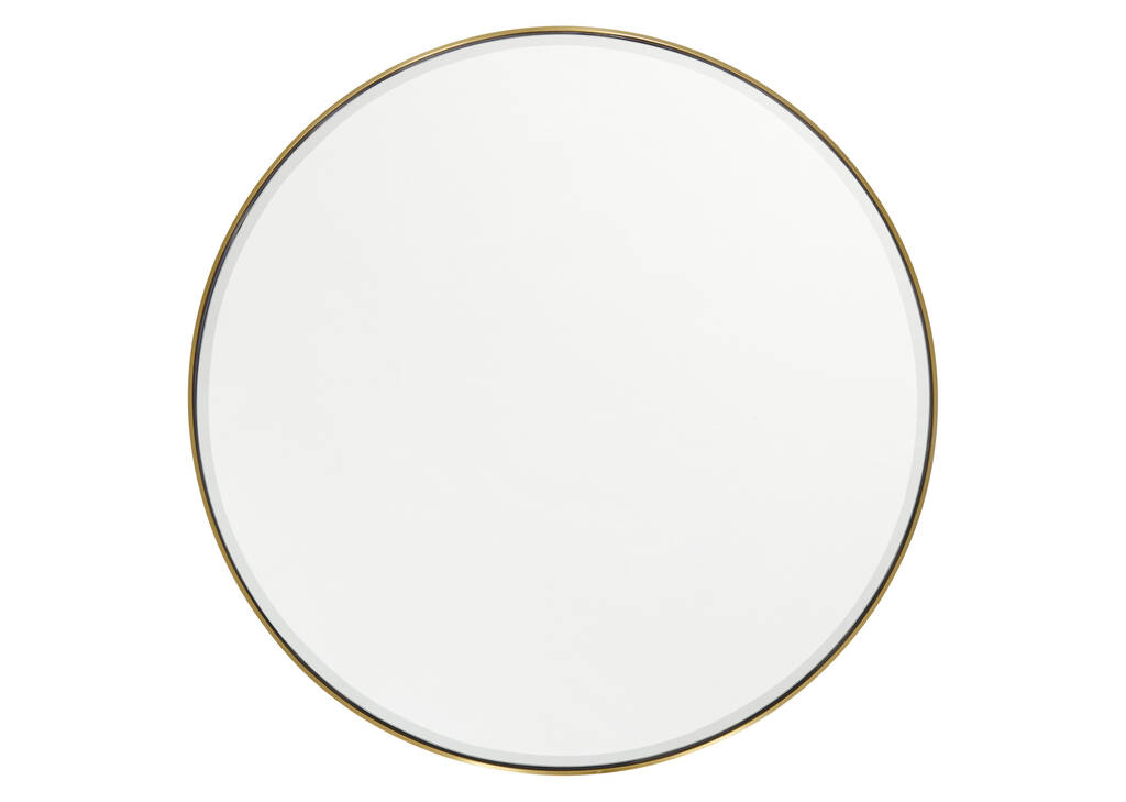 Erika Wall Mirror Round Brass