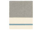 Jeté rayé Cade ivoire/gris/bleu