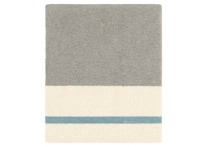 Cade Striped Throw Ivory/Grey/Blue