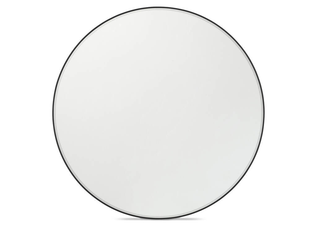 Erika Wall Mirror Round Black 48"