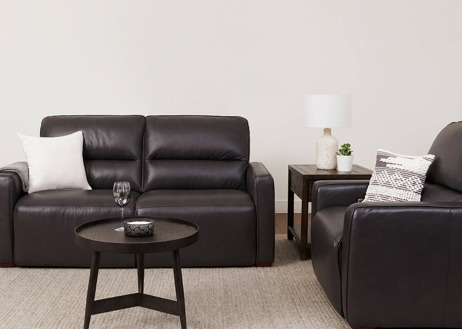 Encore Leather Recliner Bram Coal Urban Barn