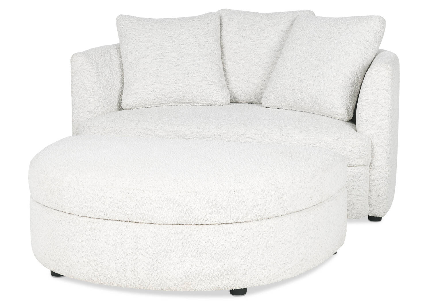 Alma Storage Ottoman -Cali Snow