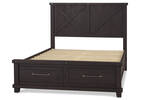 Ironside Storage Bed -Khal Café, QUEEN