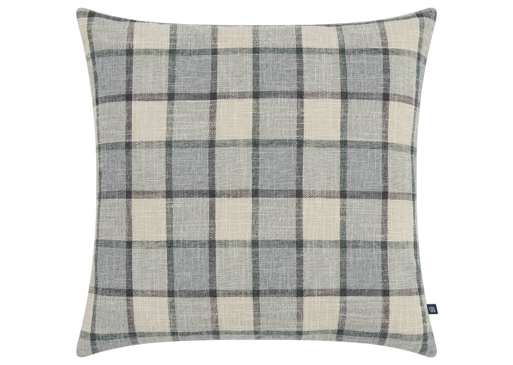 Swain Check Pillow 20x20 Grey/Sand