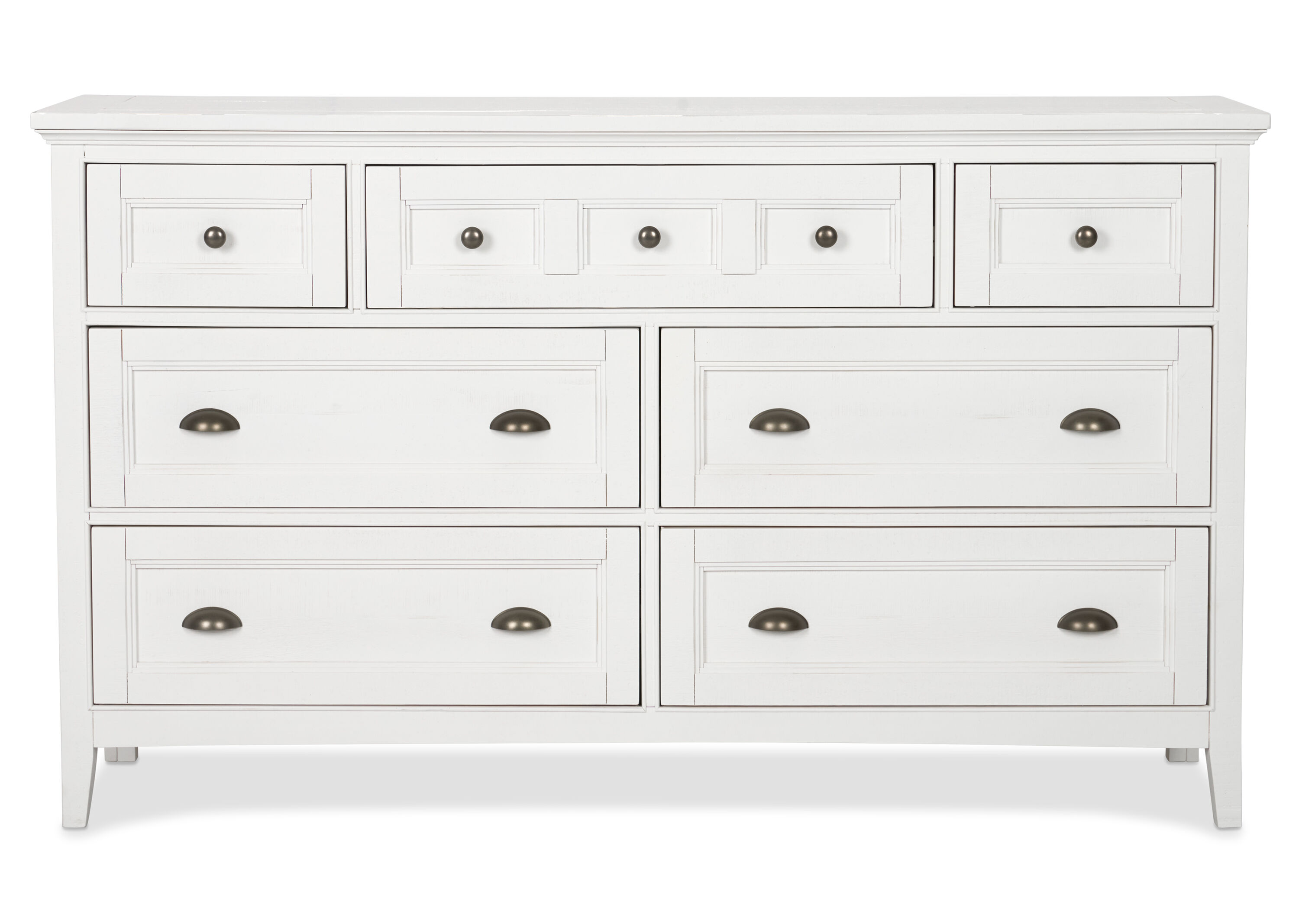 Parker 7 Drawer Dresser Heron White