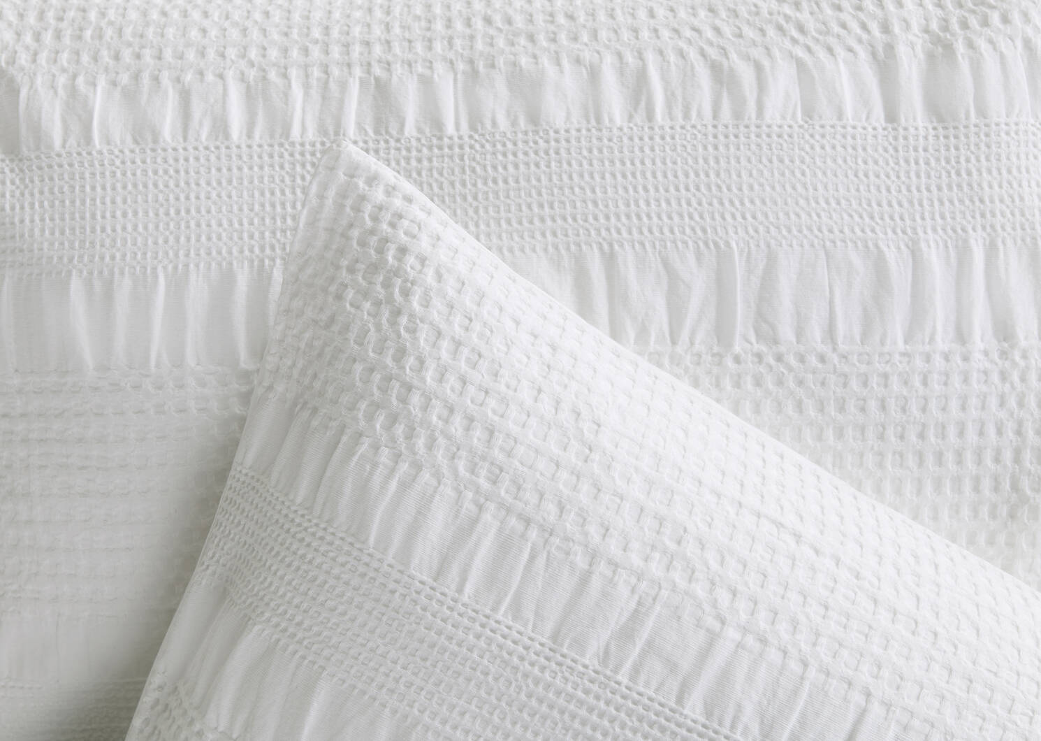 Juliet Cotton Duvet Set Queen White