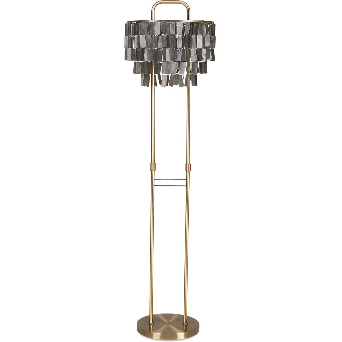 Amabel Capiz Floor Lamp Brass