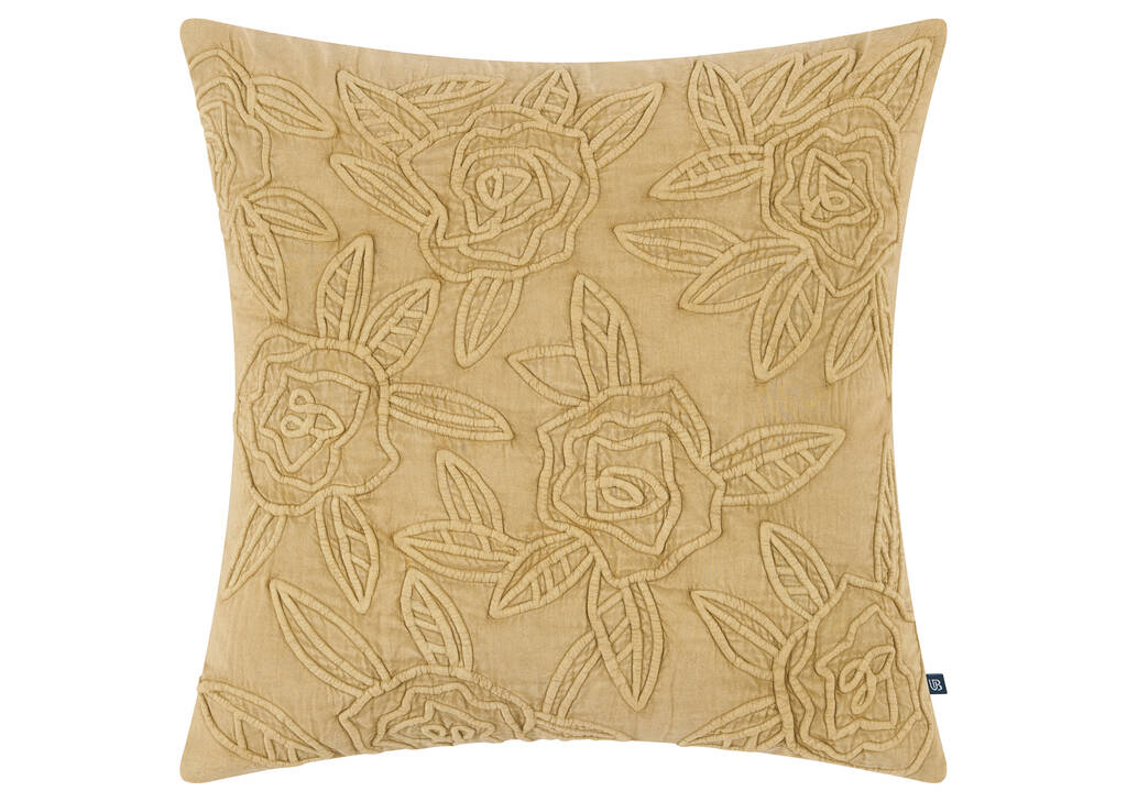 Coussin en coton Faith 20x20 ambré