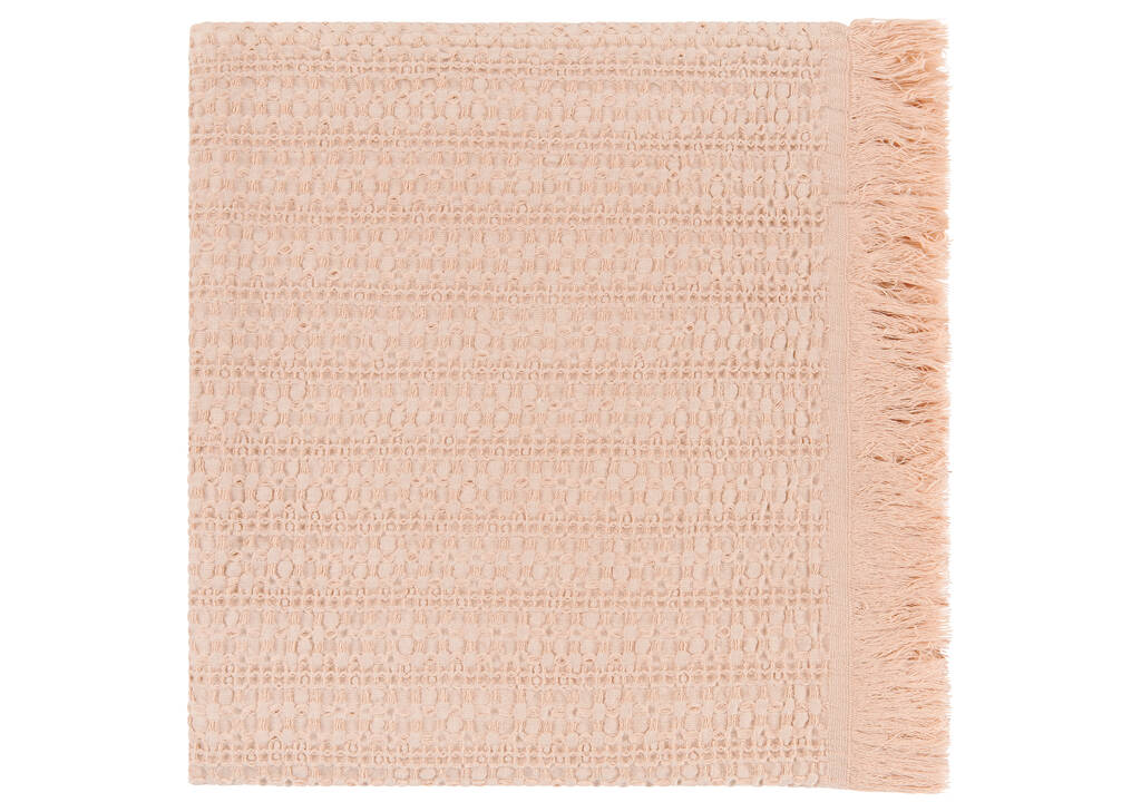 Jeté gaufré Darwin rose voilé