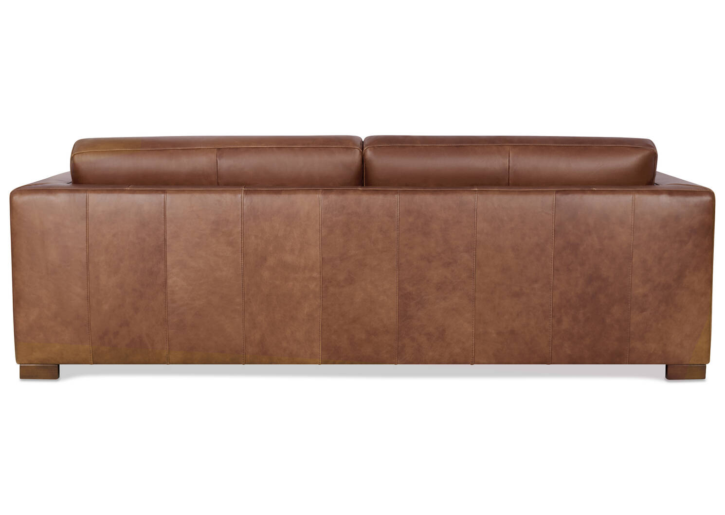 Canap&eacute; en cuir Gaetano -br fonc&eacute; Western