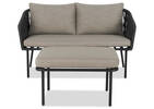 Elora Outdoor Sofa Ottoman Set -Lt Grey