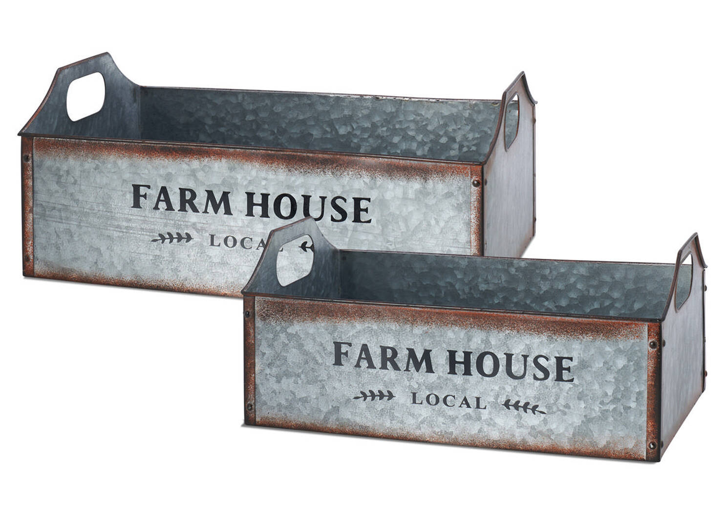 Farmhouse Metal Crates