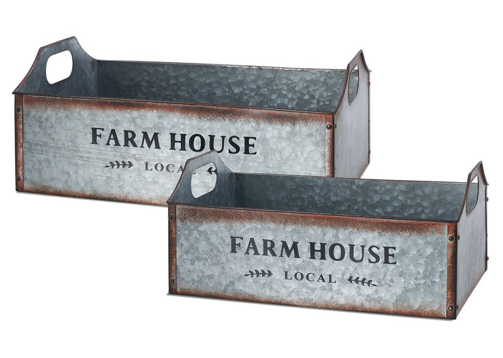 Farmhouse Metal Crates