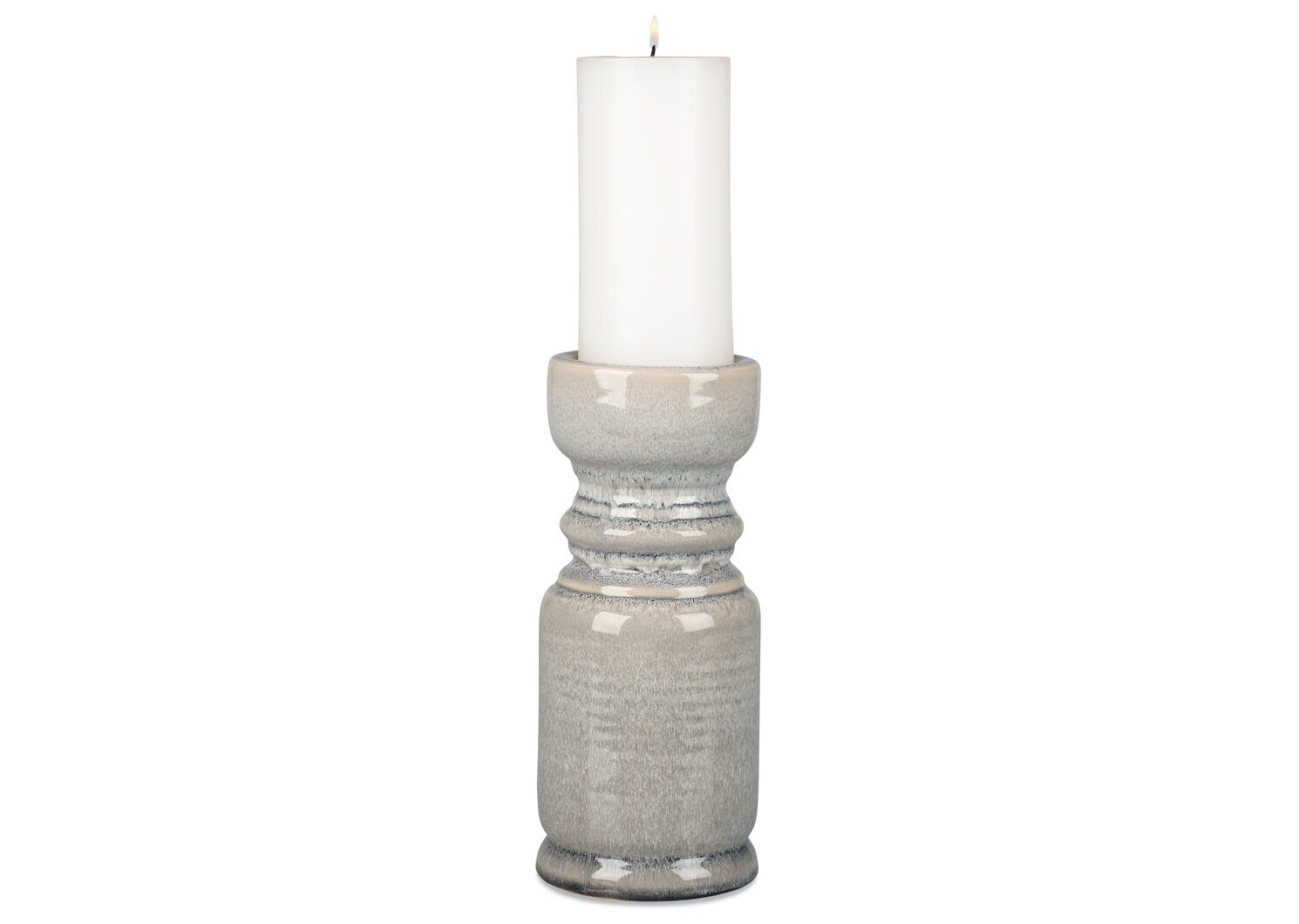 Mariel Candle Holder Large Light Grey