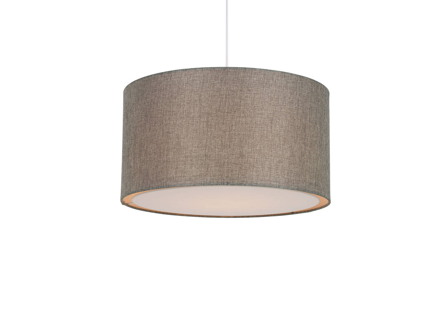 Lampe suspendue tambour Camila grise