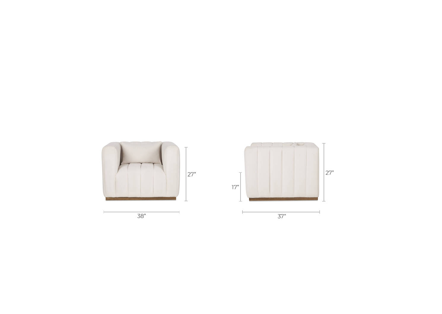 Mosley Armchair -Ren Ivory