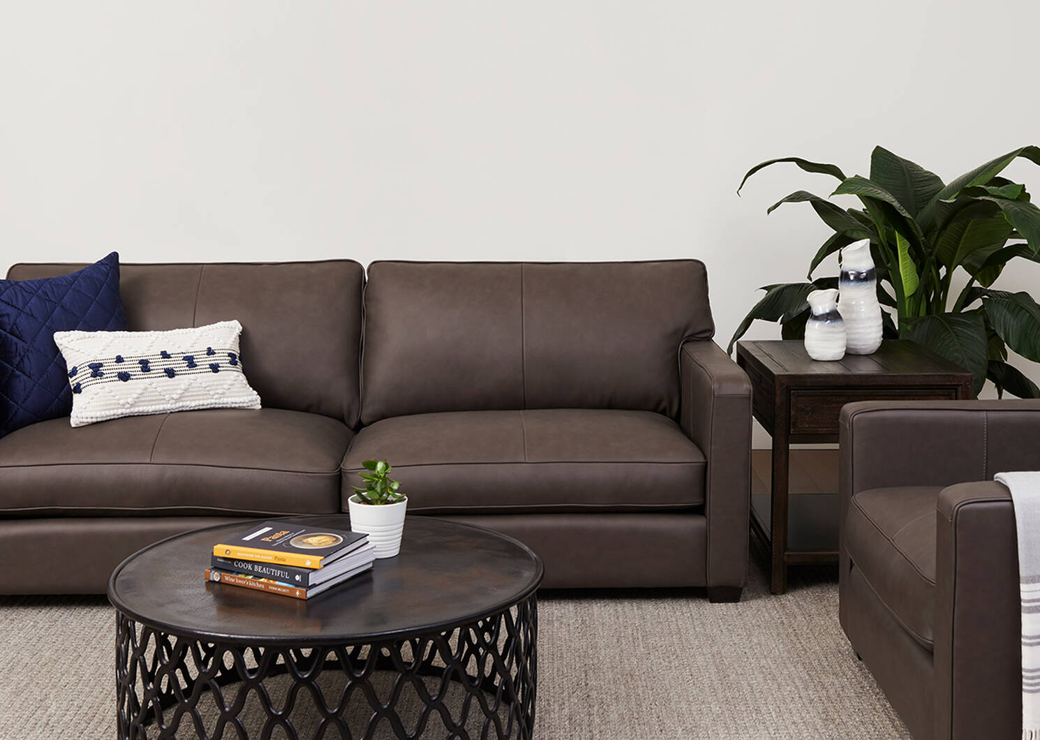 Burke Leather Sofa Soma Mountain Urban Barn Shop popular styles and fabrics online with our quick ship program, or shop your nearest urban barn to create a fully custom sofa.