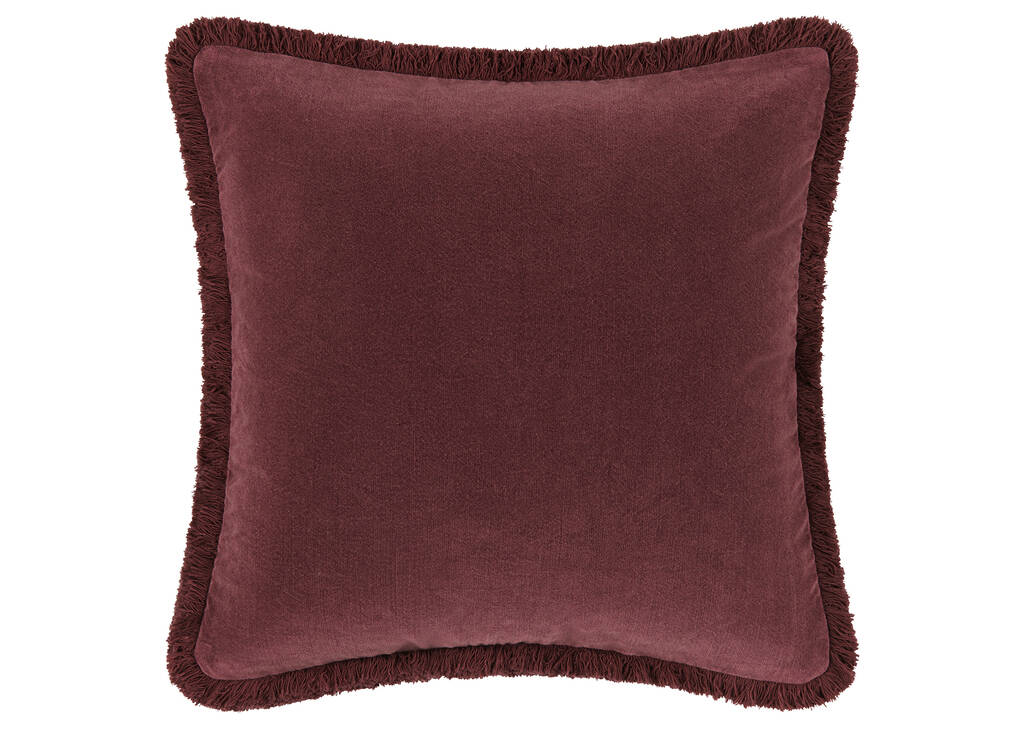 Aline Velvet Pillow 20x20 Bordeaux