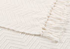 Elan Chenille Throw Ivory