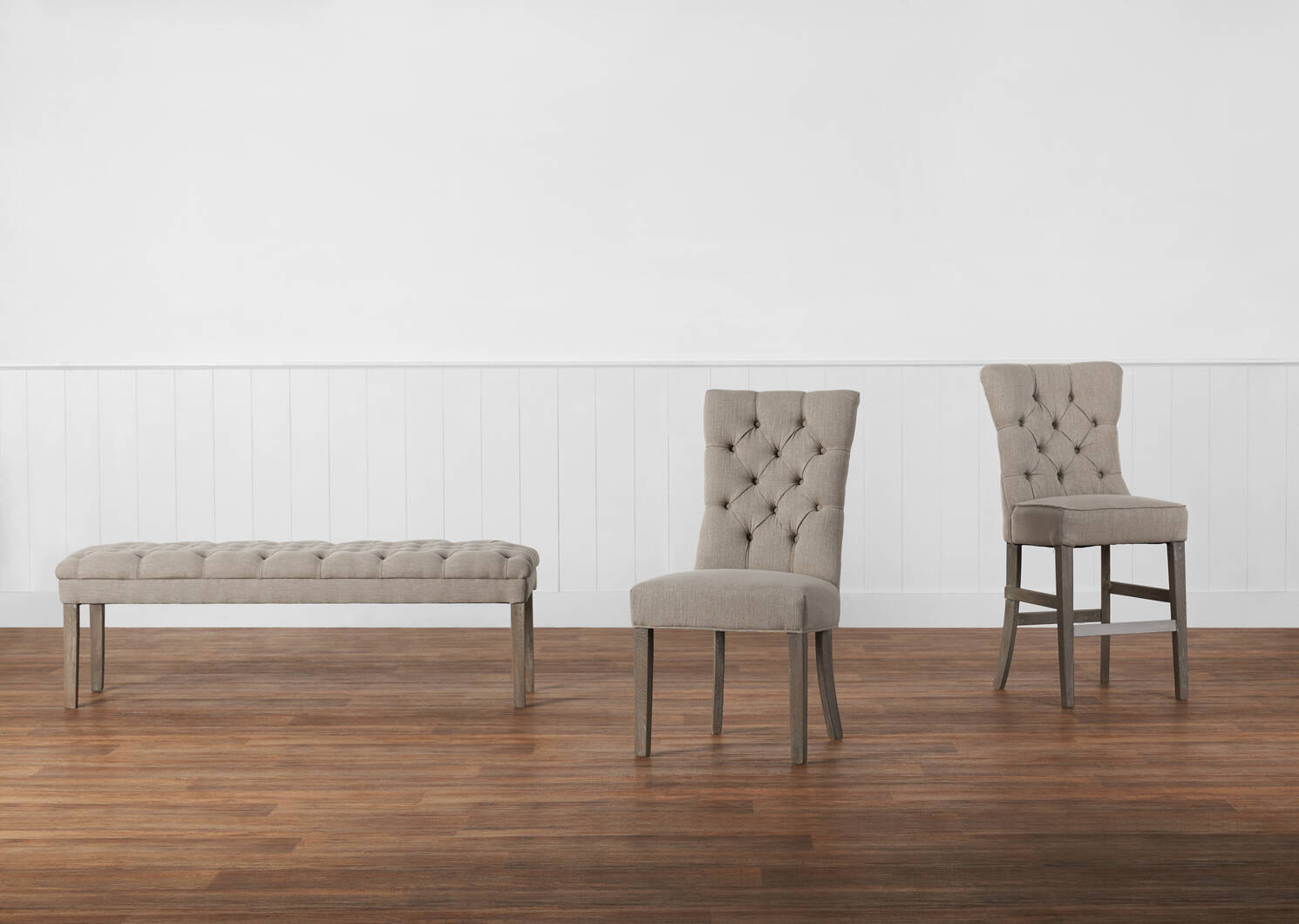 Chaise Oakwood -Nantucket lin