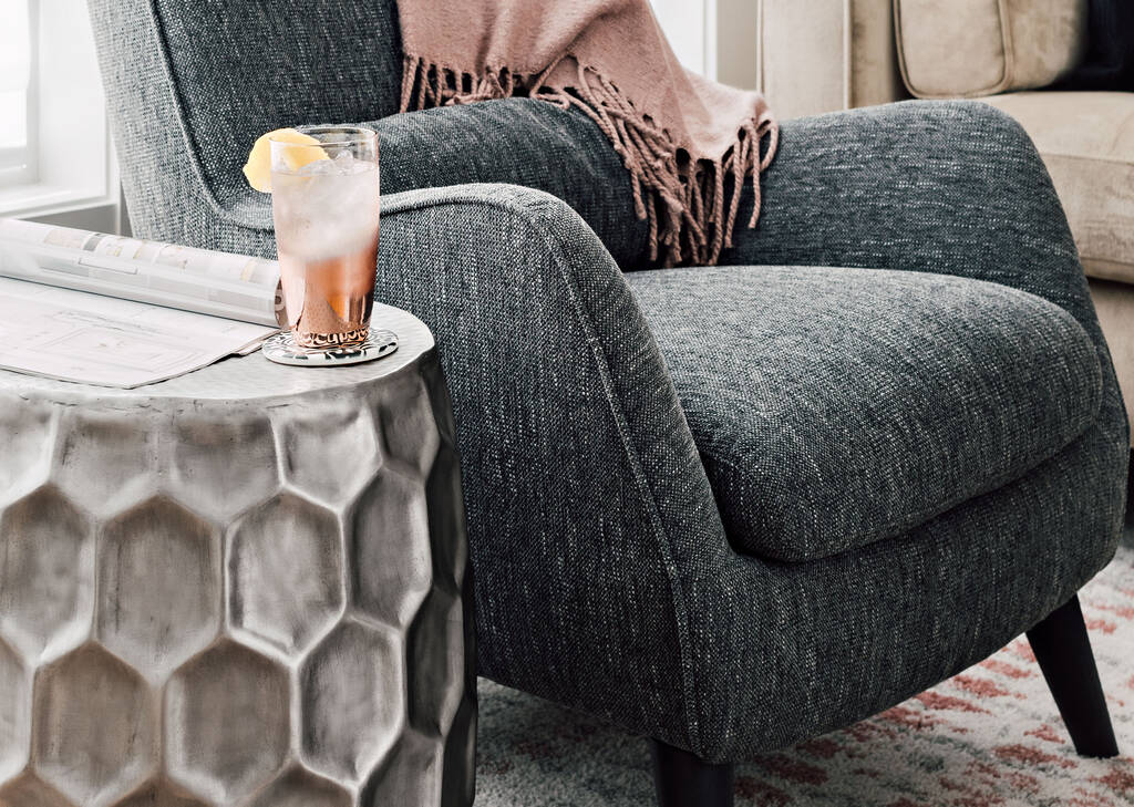 Quincy Side Table -Nickel
