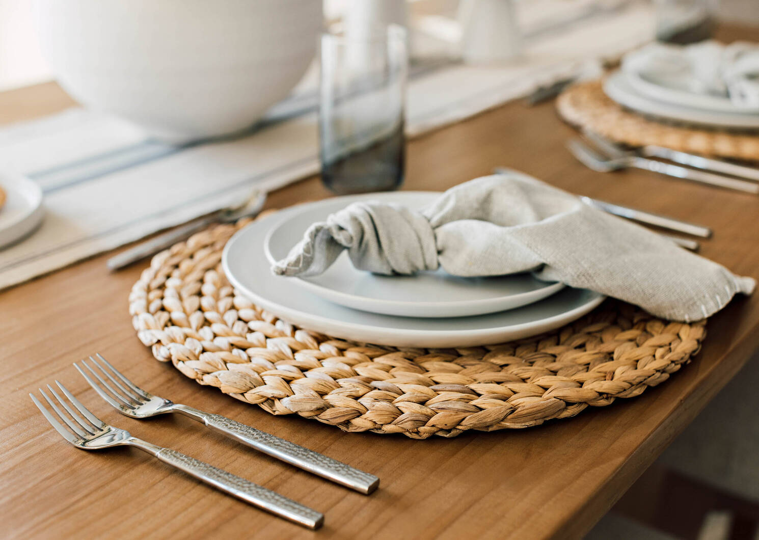 Hammered 5pc Cutlery Set Silver