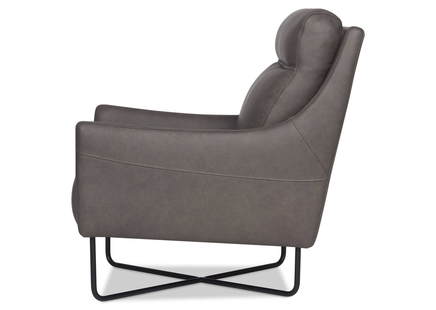 Gatwick Leather Armchair -Ashby Stone