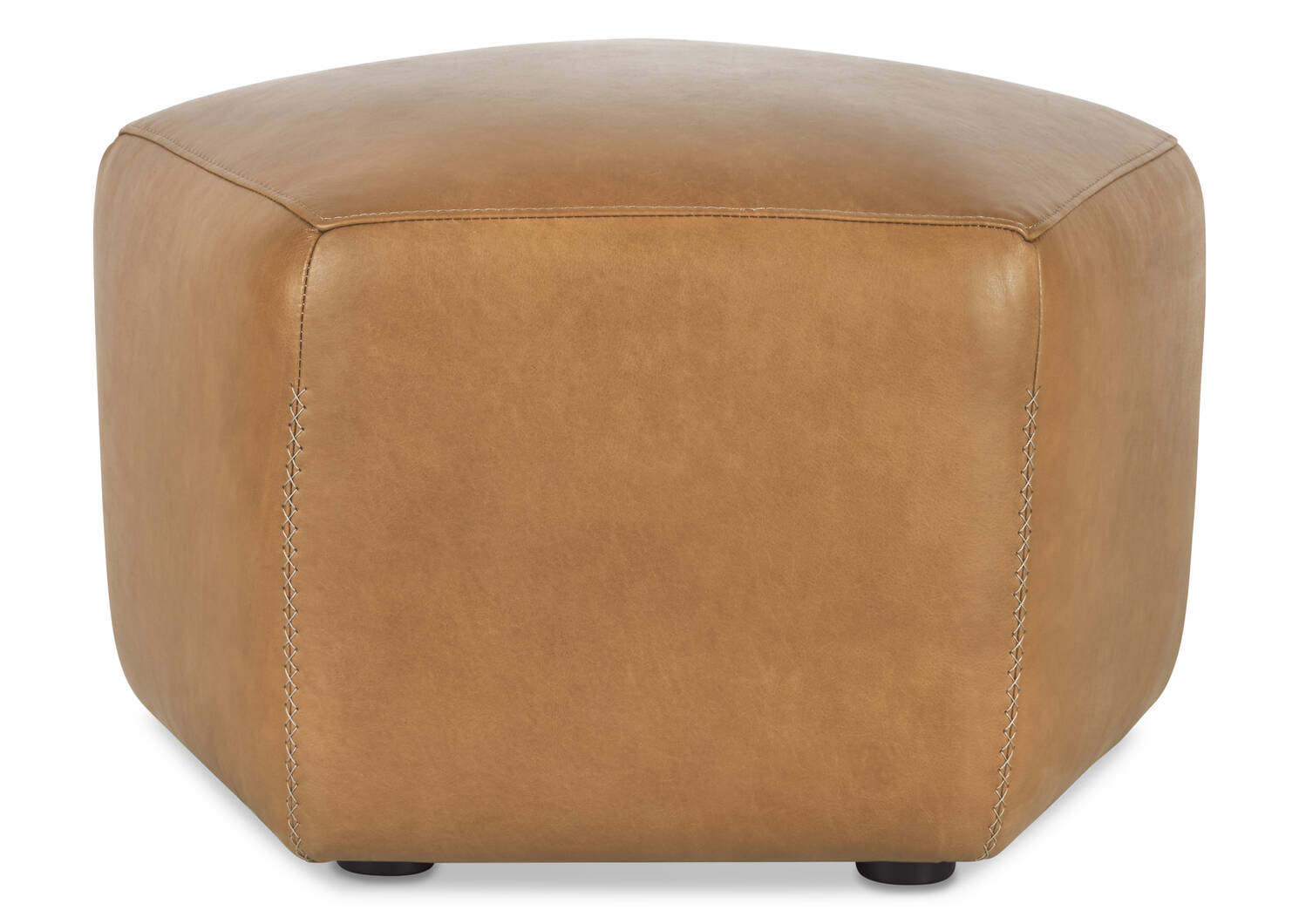 Myers Leather Ottoman -Adler Tan
