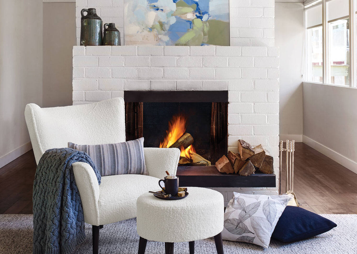 Dolly Ottoman -Woolly Natural