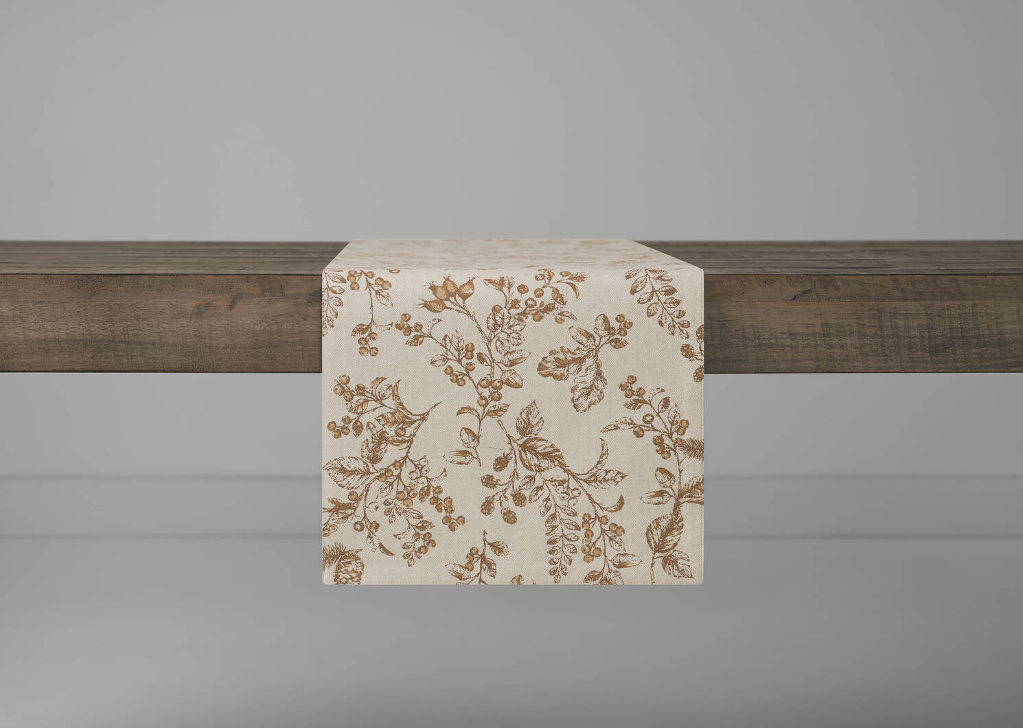 Acorn Table Runner Natural/Fawn
