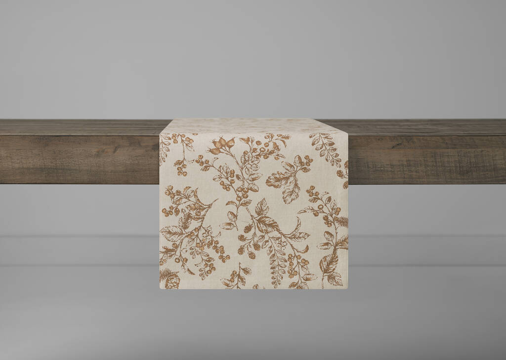 Acorn Table Runner Natural/Fawn