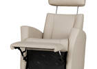 Fauteuil inc. cuir Belvedere -Tre cendré