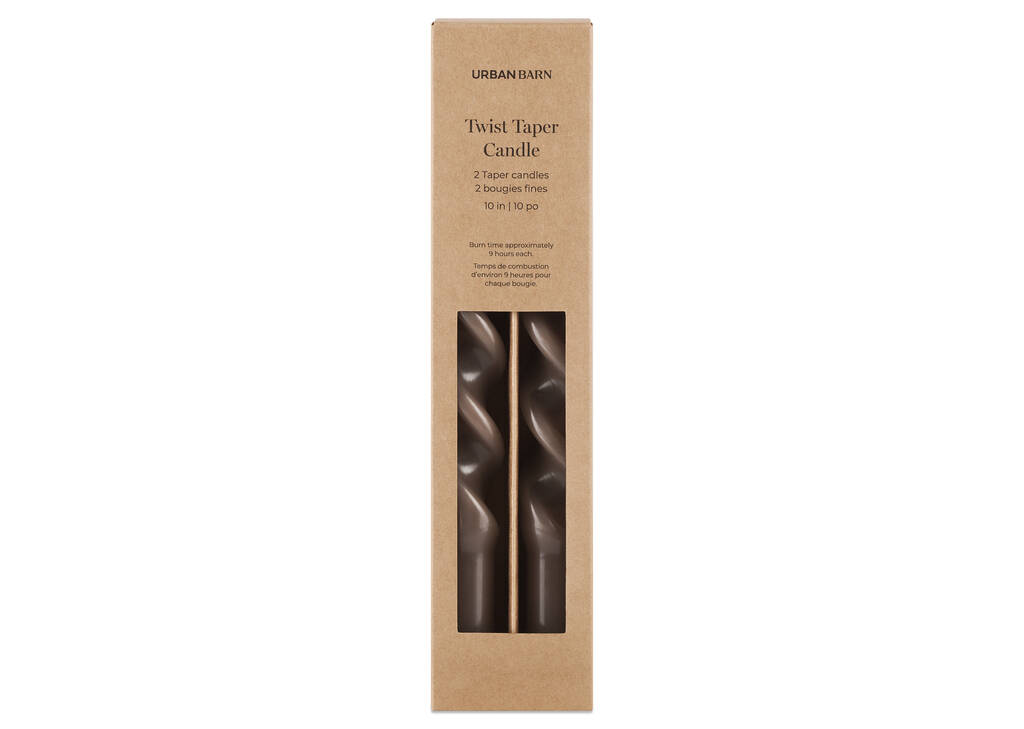 Twist Taper Candle Set Mushroom