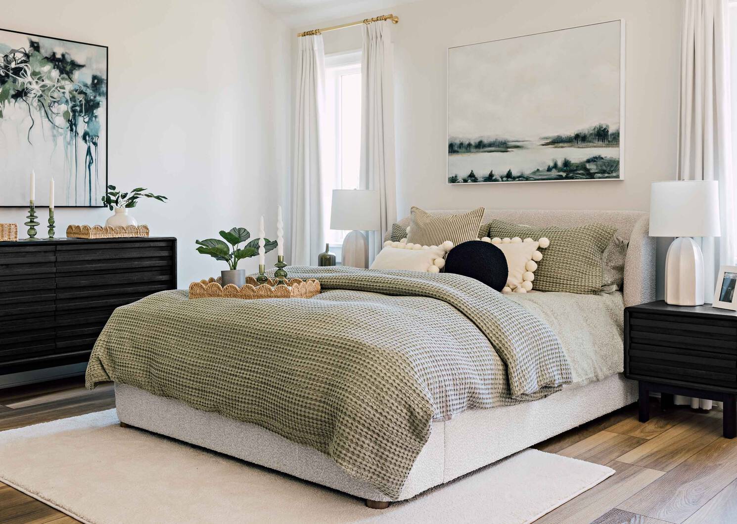 Carlin Cotton Duvet Set King Sage