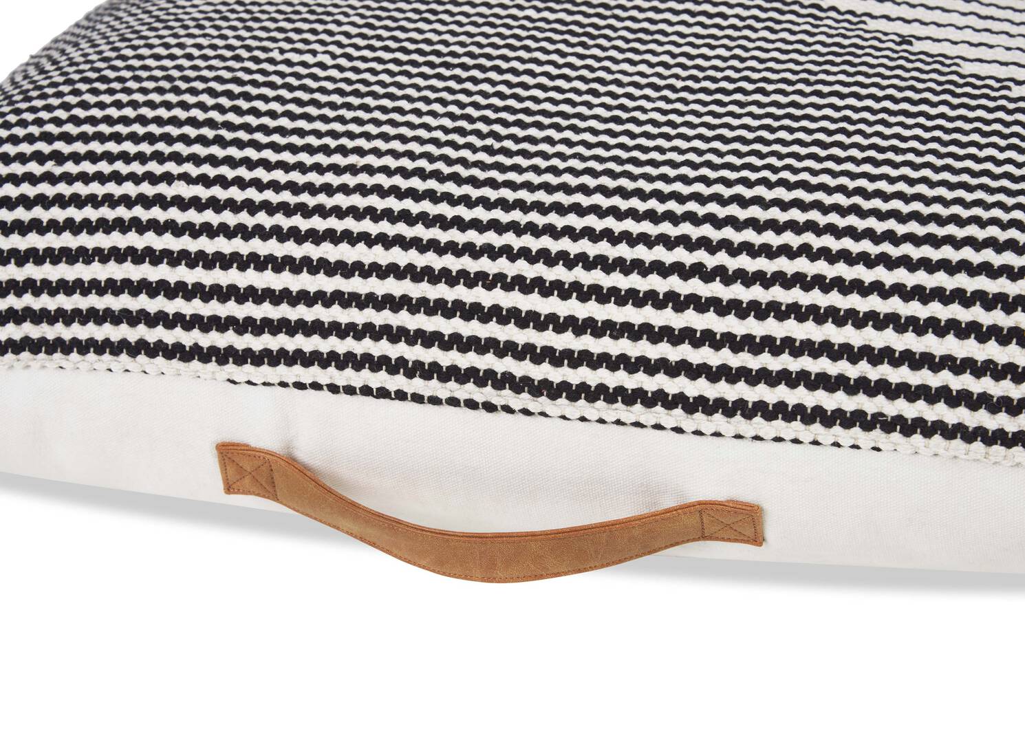 Bouvier Floor Cushion Black/White