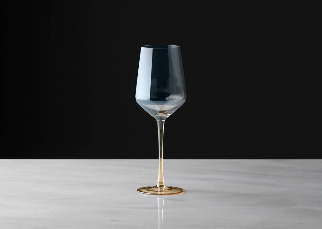 Abie Wine Glass Amber/Grey