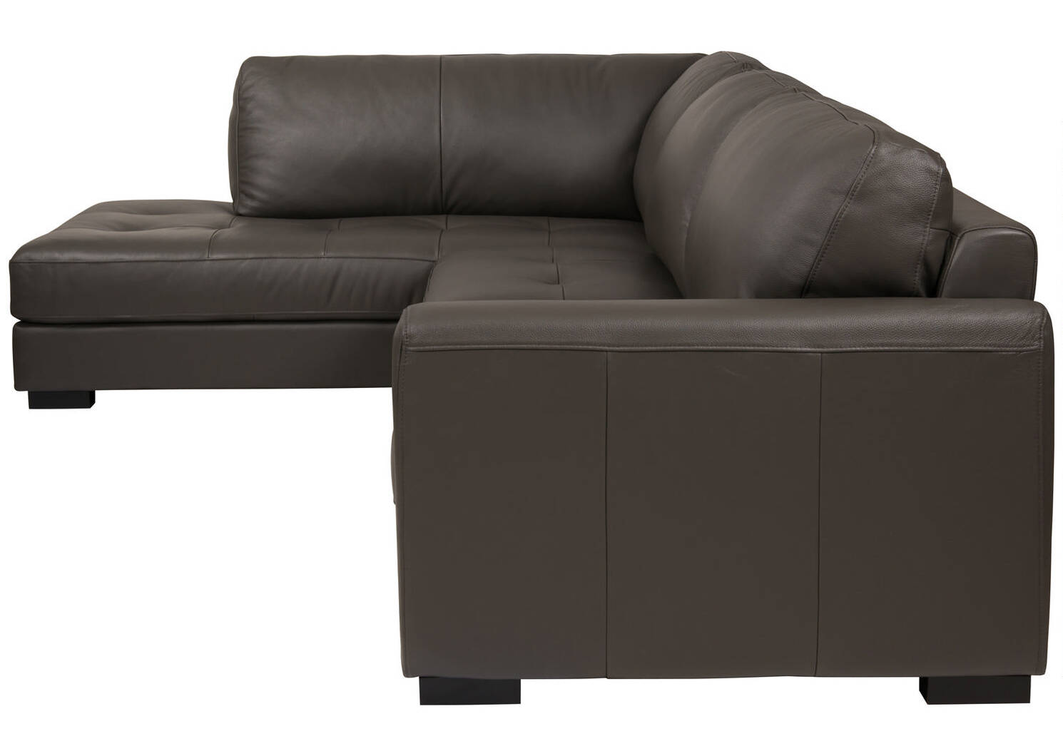 Boone Leather Sofa Chaise -Grey, LCF