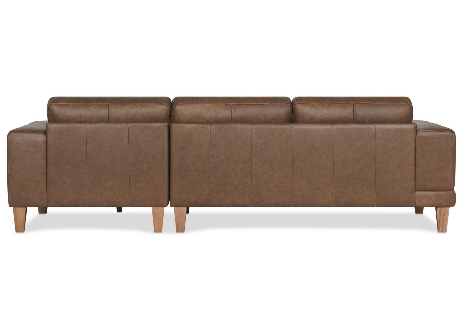 Carson Leather Sofa Chaise RCF -Wes Rum