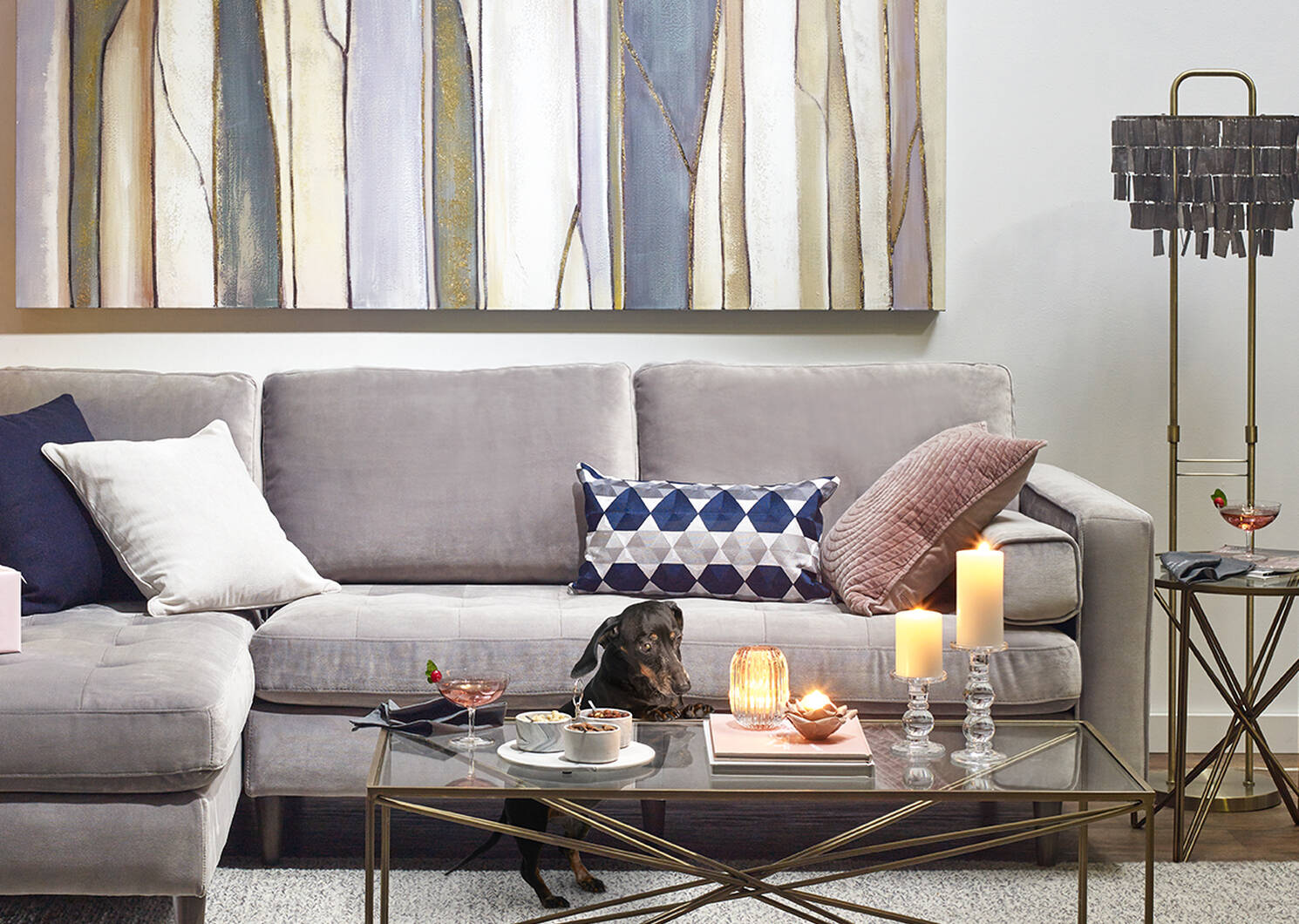 Cosette Rug 96x120 Ivory/Grey