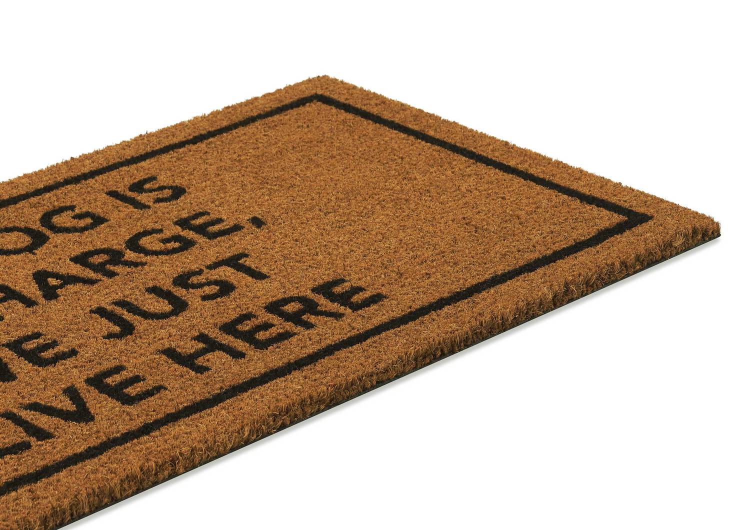 Dog in Charge Doormat Natural