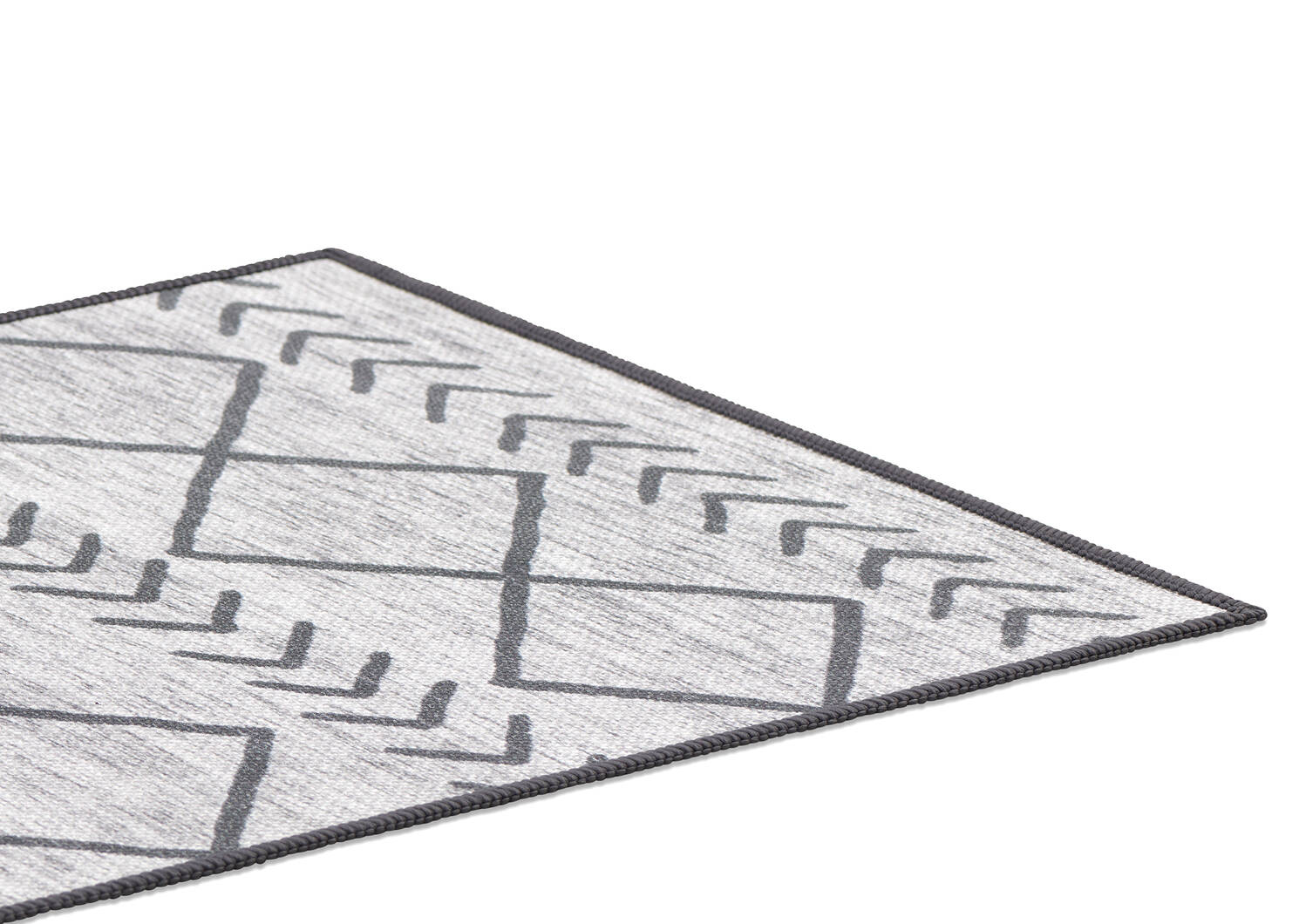 Capri Outdoor Rugs - Grey/Black