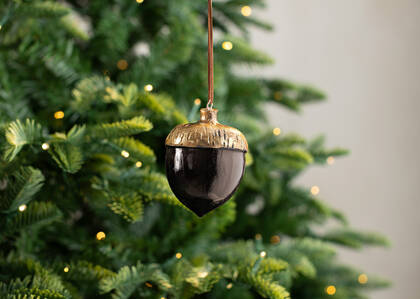 Golden Acorn Ornament
