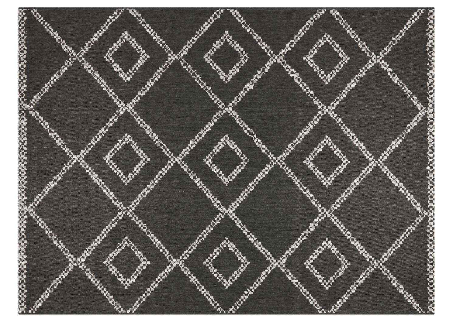 Loreto Outdoor Rug 94x126 Black/White